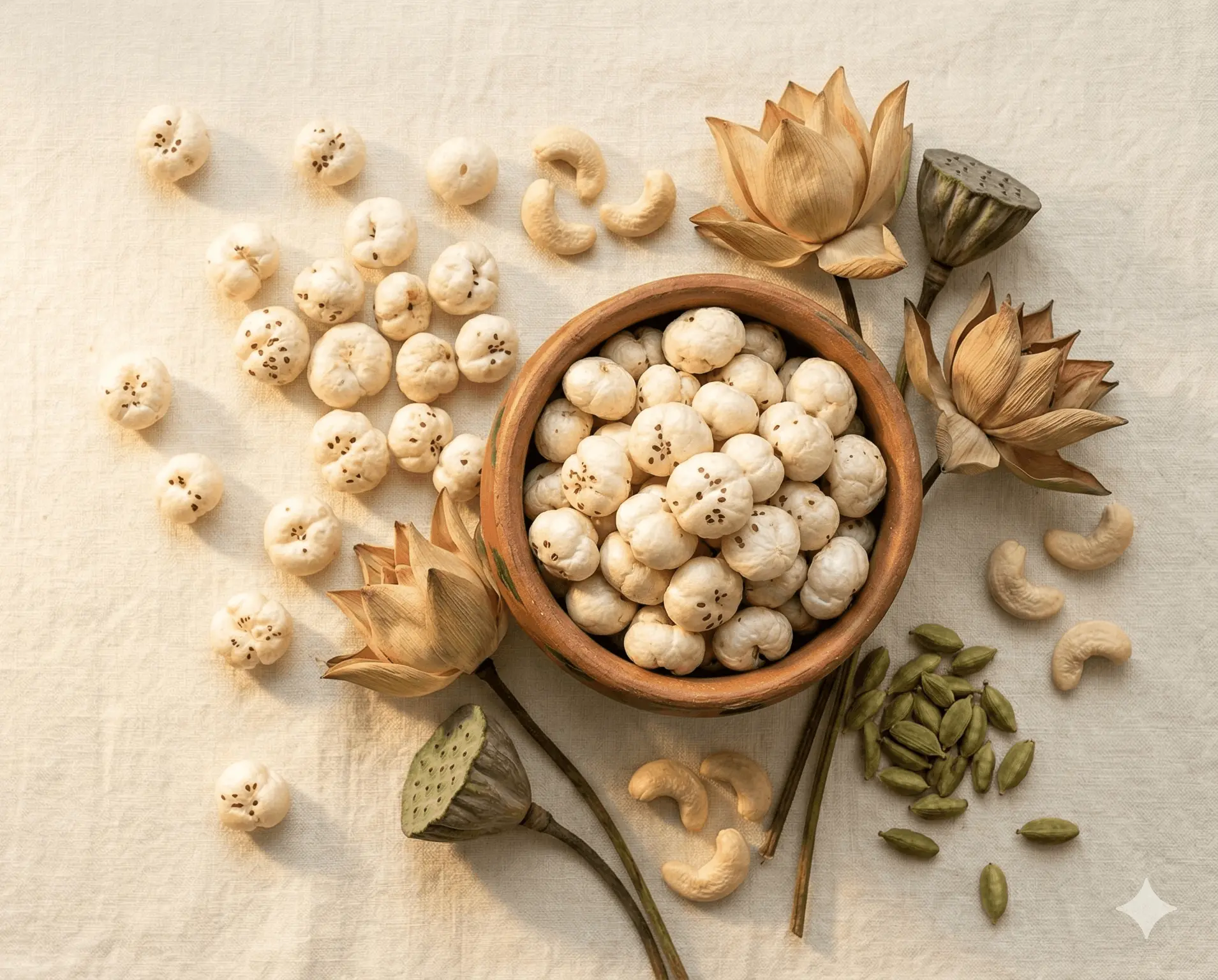 Premium organic makhana fox nuts — farm fresh from Bihar, India
