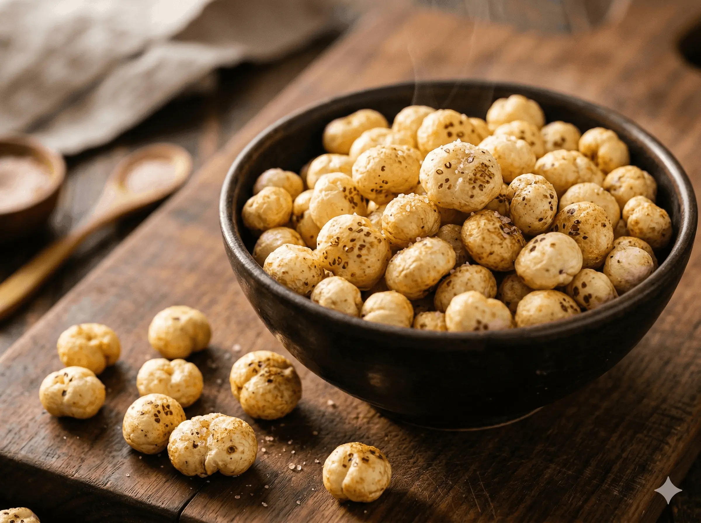 Roasted makhana — light, crispy, protein-rich fox nuts ready for global retail